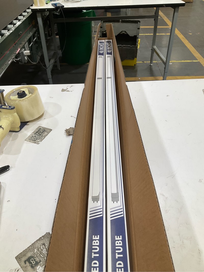 Condition photo showing Good Condition for jesled 4ft led t8 type a+b tube lights, 24w(65w equivalent), 3200lm, 6000k, single or double end powered, plug and play or ballast bypass, 4 foot t10 t12 fluorescent bulbs replacement, clear(4-pack) 4 pack 6000k (bright white)