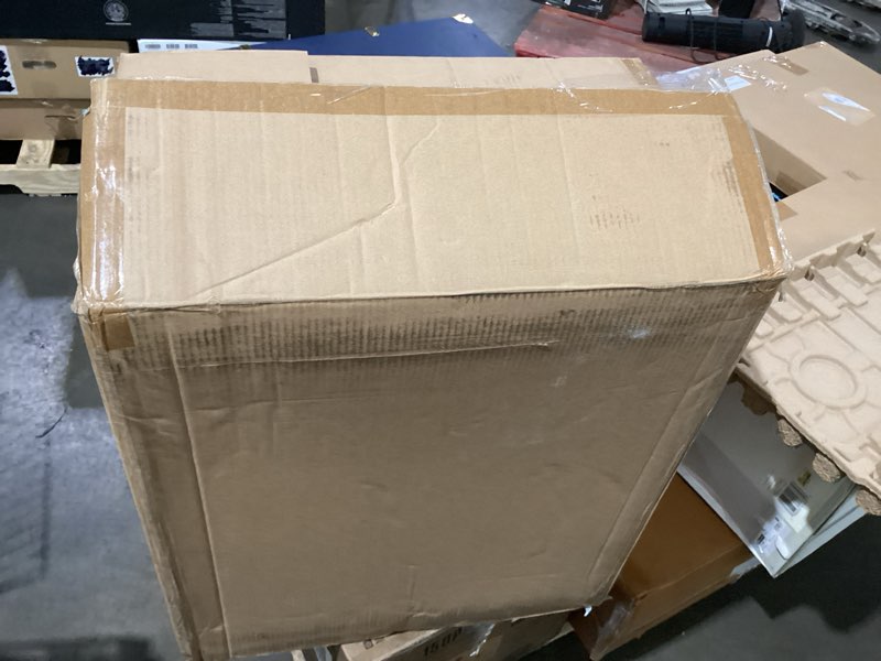 Condition photo showing As Is for 60l stainless steel step trash and recycle can - brightroom™: dual compartment, pedal-operated, kitchen bin, silver