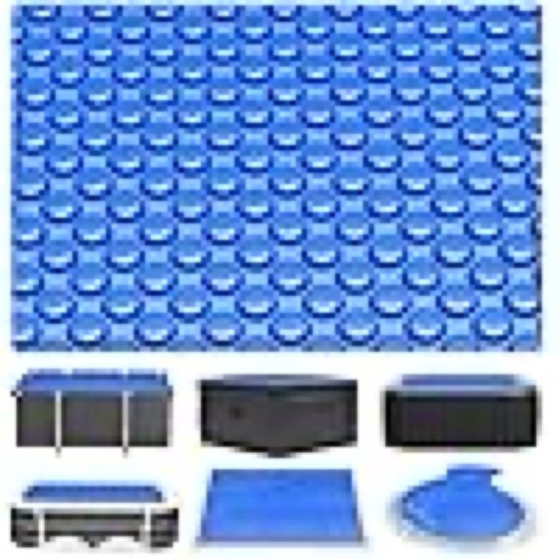 evoio solar pool covers, 12 x 24 foot solar pool blankets for inground above ground rectangular swimming pools, heavy-duty floating bubble pool hot tub spa covers thermal blanket (12 x 24 ft)