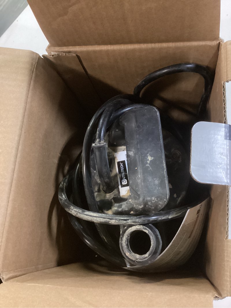 Condition photo showing As Is for utilitech 0.167-hp thermoplastic submersible utility pump