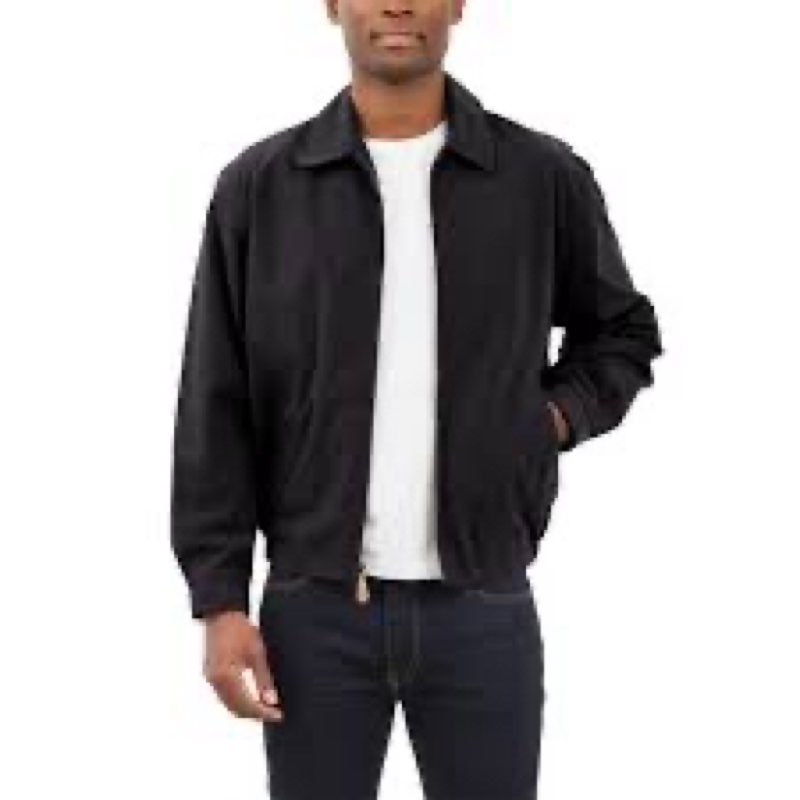 London Fog Men's Auburn Zip-Front Golf Jacket (Regular & Big-Tall Sizes), Dark Brown, Large