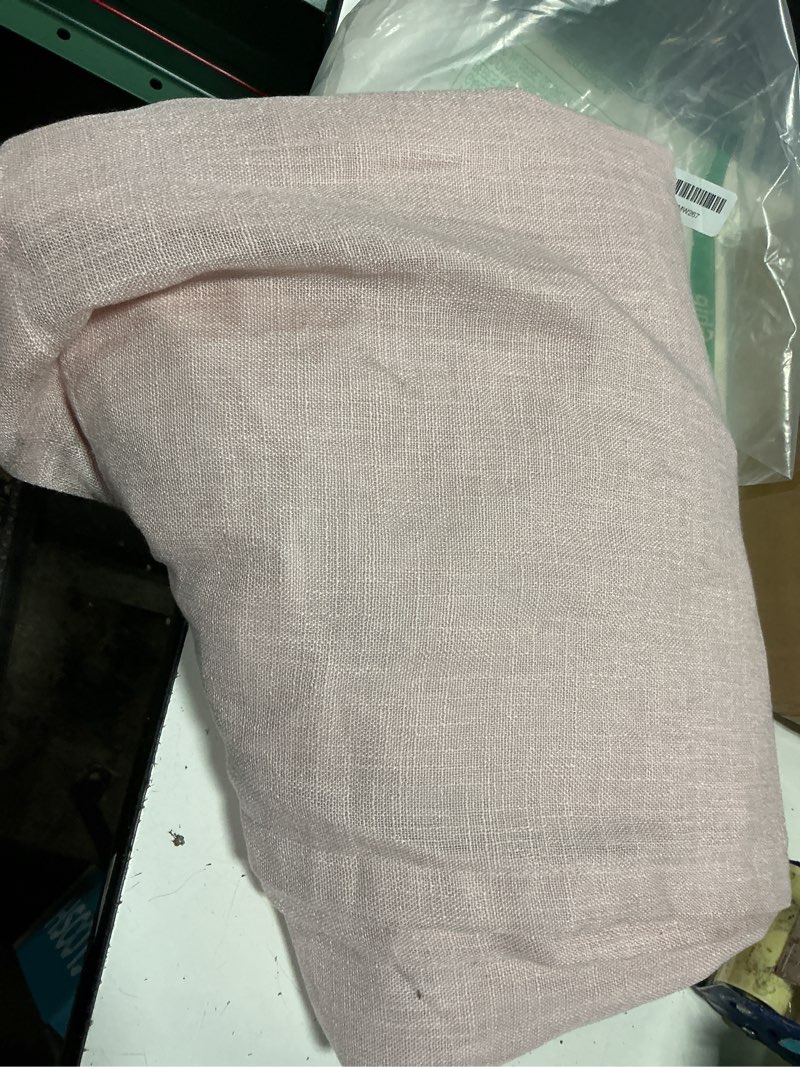 Condition photo showing Good Condition for pink blackout curtains for girls room decor thick linen textured curtains 90 inches long for living  ( 1 panel