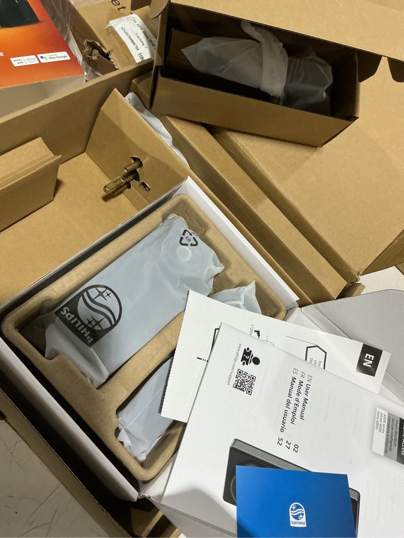 Condition photo showing Good Condition for philips wi-fi smart lock with handle, keyless entry keypad door lock with handle, front door deadbolt set with wifi gateway, app control, fingerprint unlock, pin code unlock, auto locking wi-fi lock set matte black
