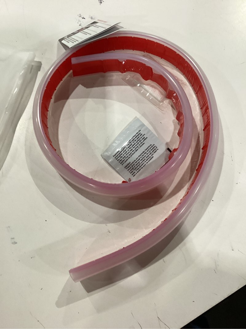 Condition photo showing New/Like New for 39” Transparent Shower Threshold Water Dam Stopper for Dry and Wet Separation,Self Adhesive Collapsible Walk in Shower Splash Guard Seal Strip,Silicone Sink Edge Water Barrrier for Bathroom,Kitchen Transparent 39inch