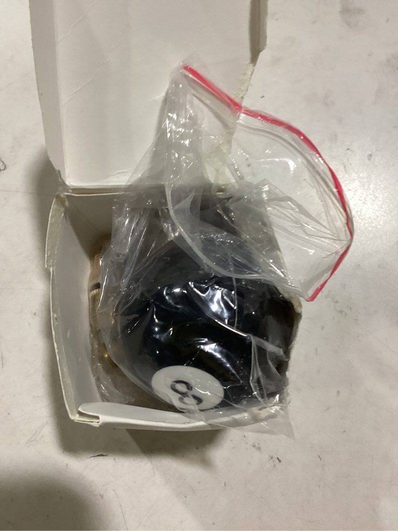 Condition photo showing New/Like New for RYANSTAR Shift Knob Black 8 Ball Billiard Acrylic Gear Shift Lever Shift Knob Black Shaped Round Manual with 3 Adapters Universal Fit Compatible with Manual Car M 81.25, M 101.25, M 101.5, M 121.25