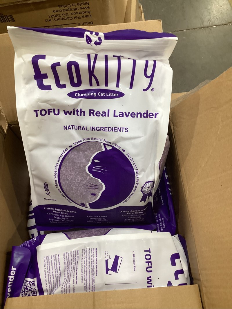 Condition photo showing Good Condition for tuft & paw really great cat litter, low tracking tofu cat litter, clumping, flushable, odor control, dust-free - 9.25lbs x 2bags (natural lavender)