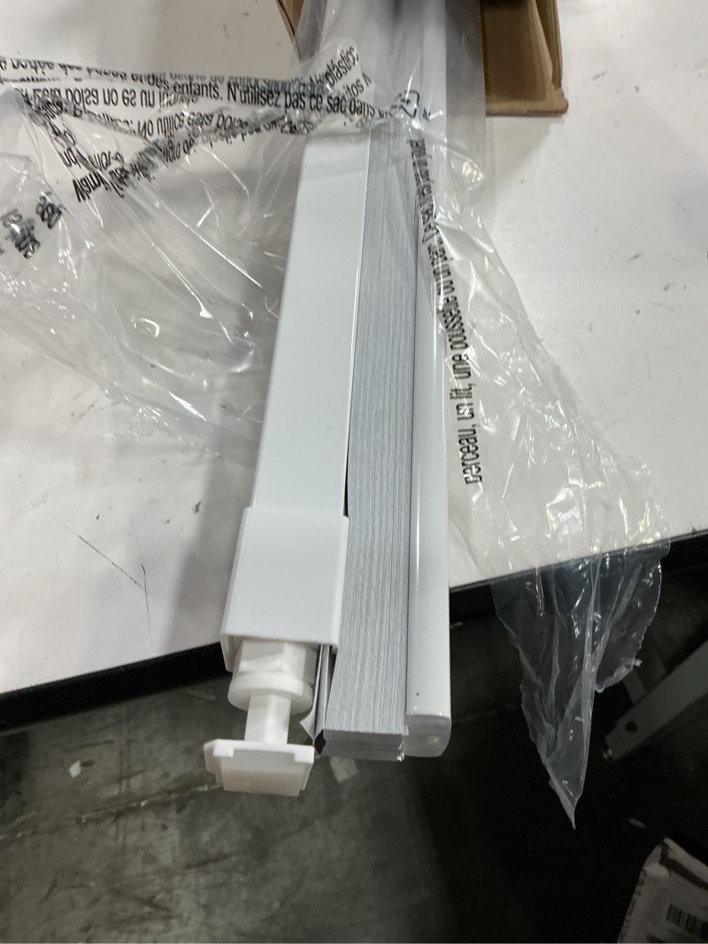 Condition photo showing Good Condition for lazblinds cordless cellular shades, no tools no drill blackout honeycomb shades pleated blinds for windows, 32'' w x 36'' h, silver white blackout-silver white 32'' w x 36'' h