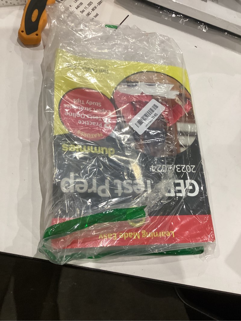 Condition photo showing New/Like New for GED Test Prep 2023 / 2024 For Dummies: Book + 3 Practice Tests Online (GED Test for Dummies)
