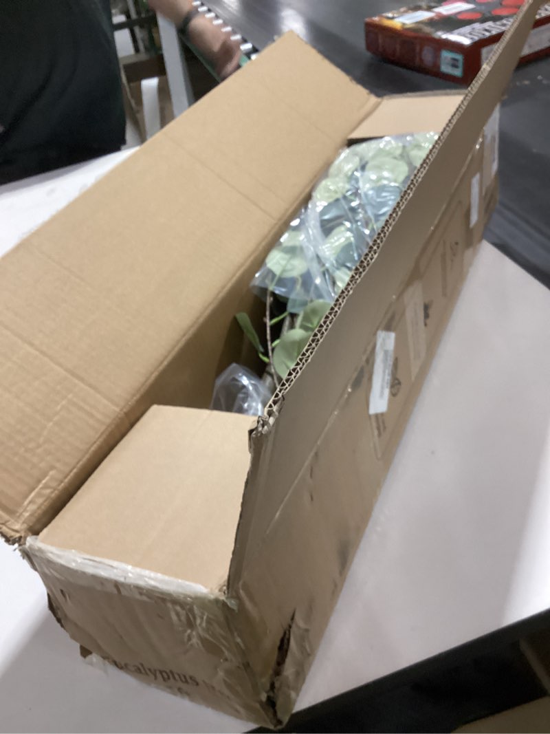 Condition photo showing New/Like New for Artificial Eucalyptus Tree, 5ft Tall Mordern Fake Eucalyptus Plant with Basket, Green Silk Leaves Perfect Faux Trees for Home Office Livingroom Floor Decor Indoor Outdoor