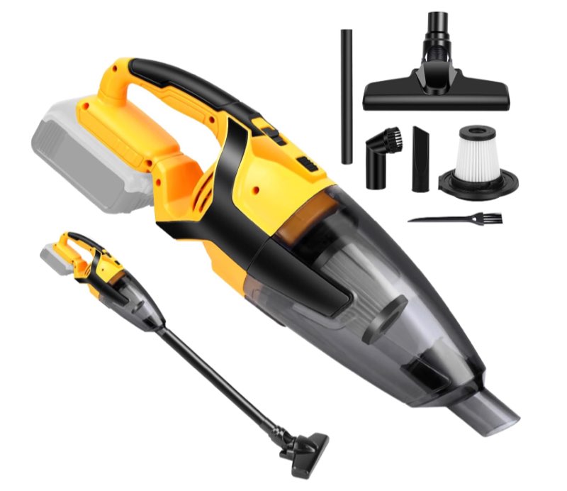 TRONYAN Cordless Vacuum Cleaner Compatible with DEWALT 20V Battery (Battery NOT Included), Handheld Vacuum for Home, Boat, Workshop, Car, Pet Hair, Furniture-Tool Only