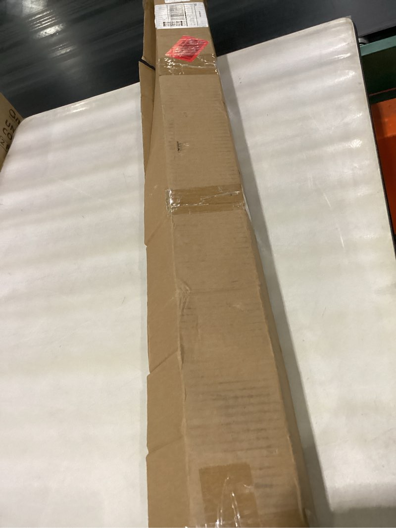 Condition photo showing As Is for zocone tension curtain rod 51-148 inch (4.25-12ft), extra long outdoor tension rod for patio, shower curtain rod no drilling, heavy duty tension rod for bathroom window, easy to install, white white 51-148 inches
