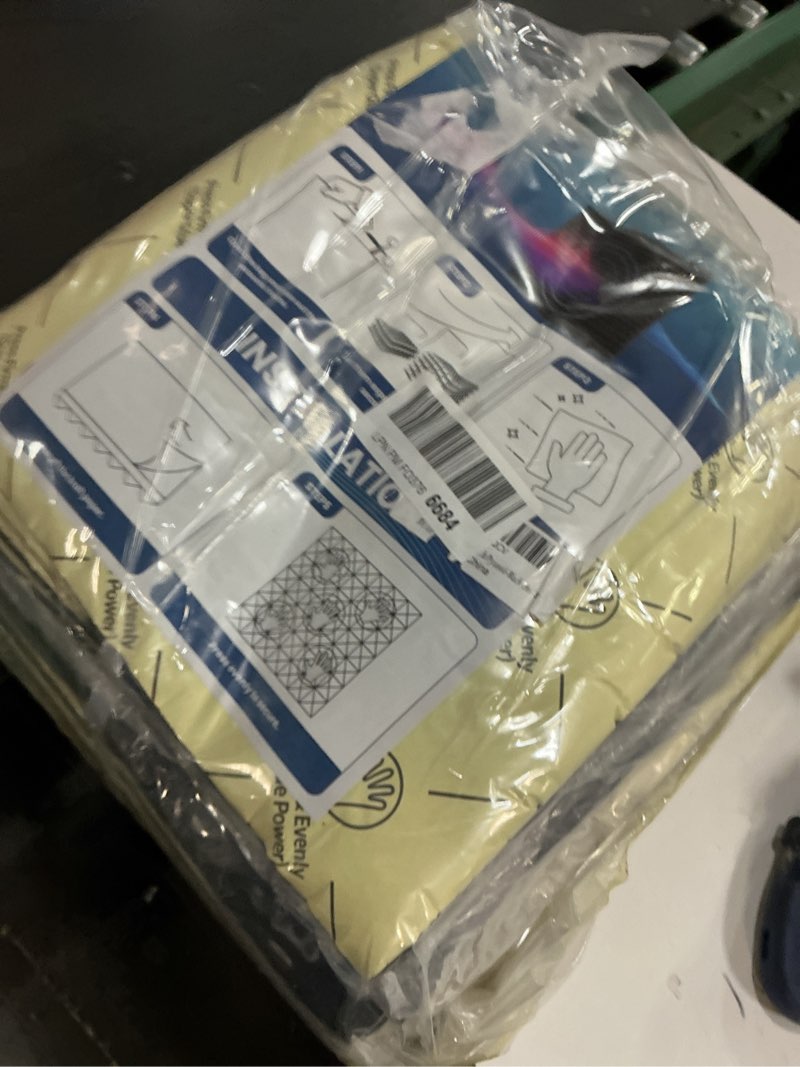 Condition photo showing Good Condition for 48 Pack Pyramid Sound Proof Foam Panels for Walls with Updated Self-Adhesive 2"X12"X12" High Density Acoustic Panels Sound Absorbing Fast-Expanding Soundproof Wall Panels for Gaming Studio Decor-Black 2 Inch 48 Pack Black