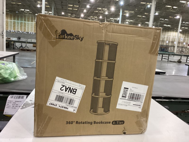 Zream 4 Tier Rotating Bookshelf Spinning Bookshelf Tower Swivel Bookcase Round Book Shelf for Small 