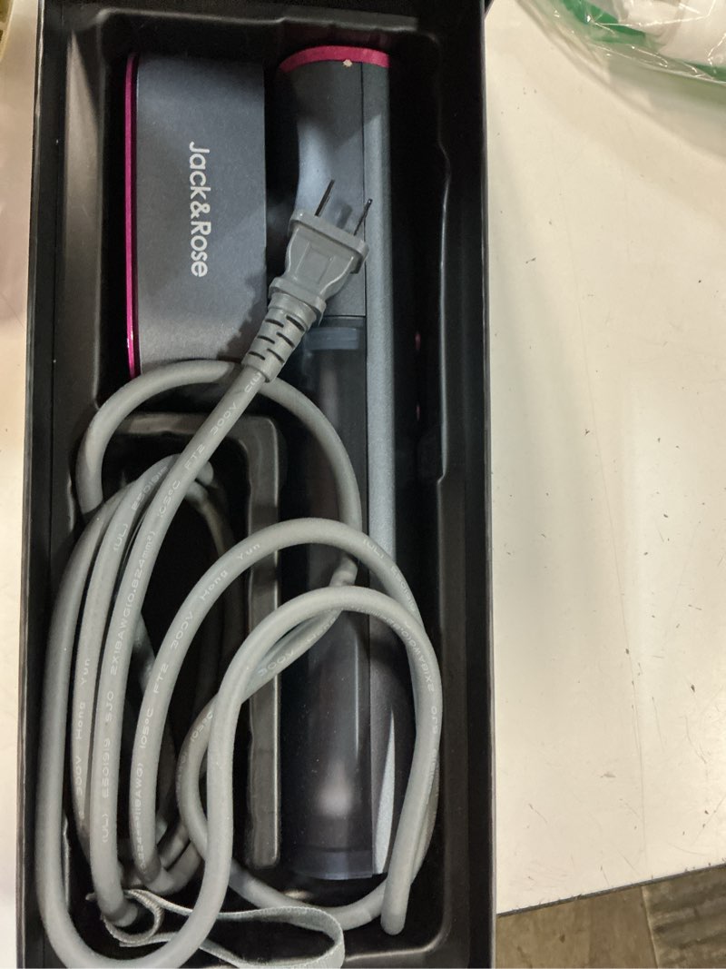 Condition photo showing As Is for jack ? rose travel steamer for clothes,100-220v portable iron,15s heat up,steamer ? iron 2 in 1, travel size,large ceramic heat panel,for global and europe purple