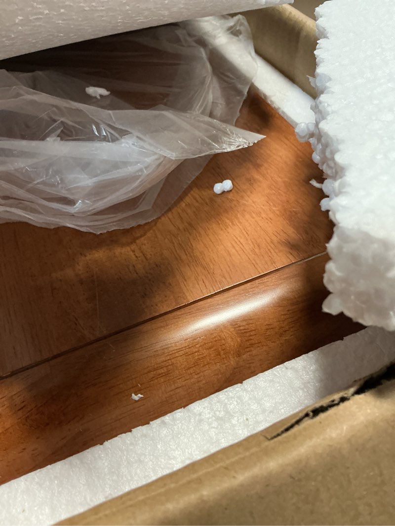 Condition photo showing Good Condition for nightstand, solid wood night stand, mid century modern side table, 2 drawers end table w/storage, bedside tables for bedroom, 13.78 w x 13.78 d x 23.23 h inches, cherry wood color