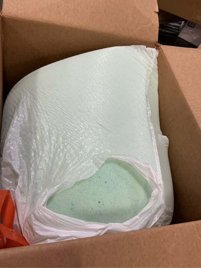 Condition photo showing As Is for Serta ThermaGel Cooling, Pressure-Relieving Memory Foam Mattress Topper, 3 Inch, Twin XL,Blue Twin XL 3 Inch