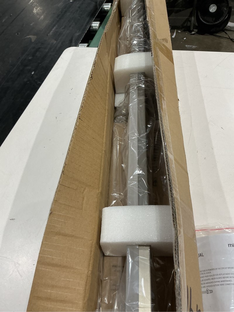 Condition photo showing New/Like New for mirrea 48in led vanity lights for bathroom brushed nickel,cold white 5000k | over mirror,adjustable light angle,etl listed,dimmable,bathroom lighting fixtures,eye-friendly,frosted acrylic shade cold white 5000k 48 inches