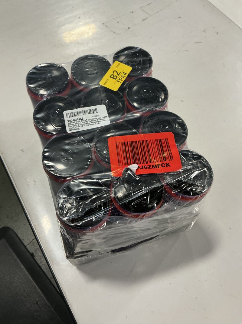 Best by unknown BeGoat Zero Sugar Strawberry Acai Clean Energy Drink 12 Pack 12 FL OZ