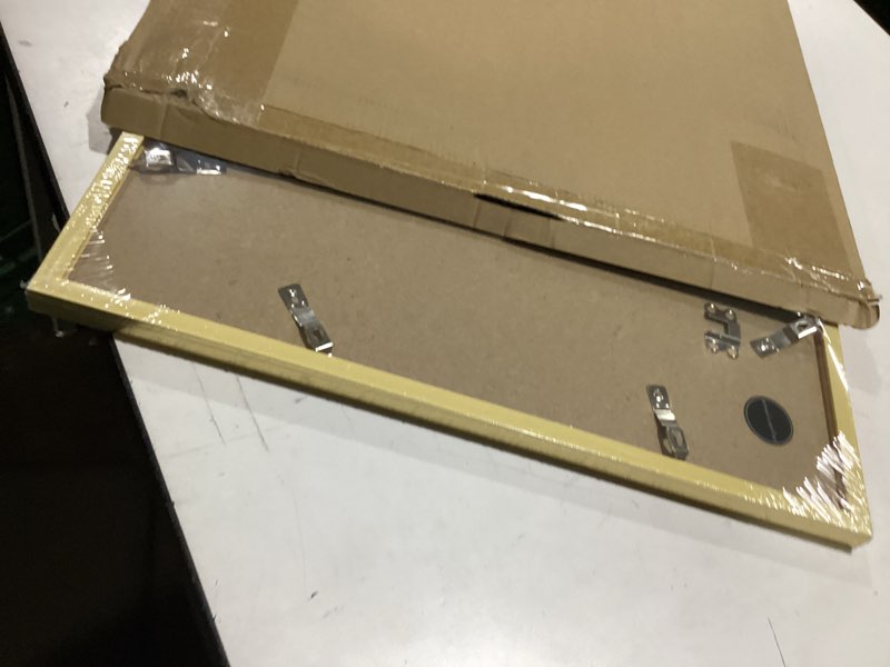 Condition photo showing New/Like New for Americanflat 16x16 Picture Frame with Polished Plexiglass - Use as 5x7 Frame with Mat or Display 16x16 Photo Without Mat - Streamline Collection - Thin Border Square Frames for Wall Display - Black Black 16x16 White Mat
