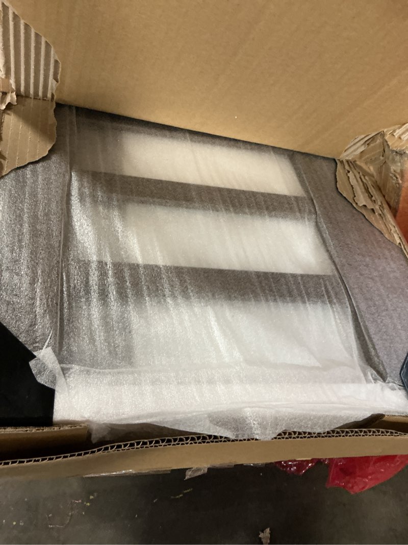 Condition photo showing Good Condition for pvwiik twin size floor bed with fence and door and slats,rubber wood safety guardrails floor bed for boy,girl,kids,easy assemble bedframe,espresso espresso twin