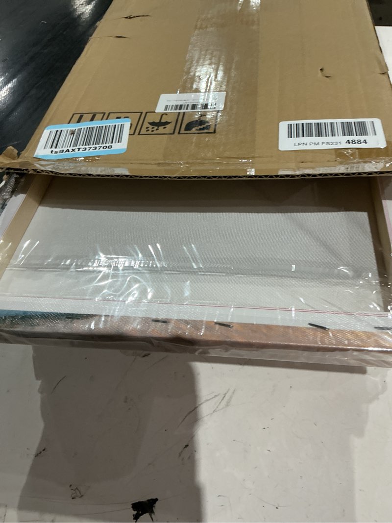 Condition photo showing Good Condition for goldfoilart 5 pieces beach sunset canvas wall art blue sea prints romantic ocean waves pictures painting for living room bedroom home decorations wall decor ready to hang beach sunset 12x20inchx2pcs+12x26inchx2pcs+12x32inch x1pc