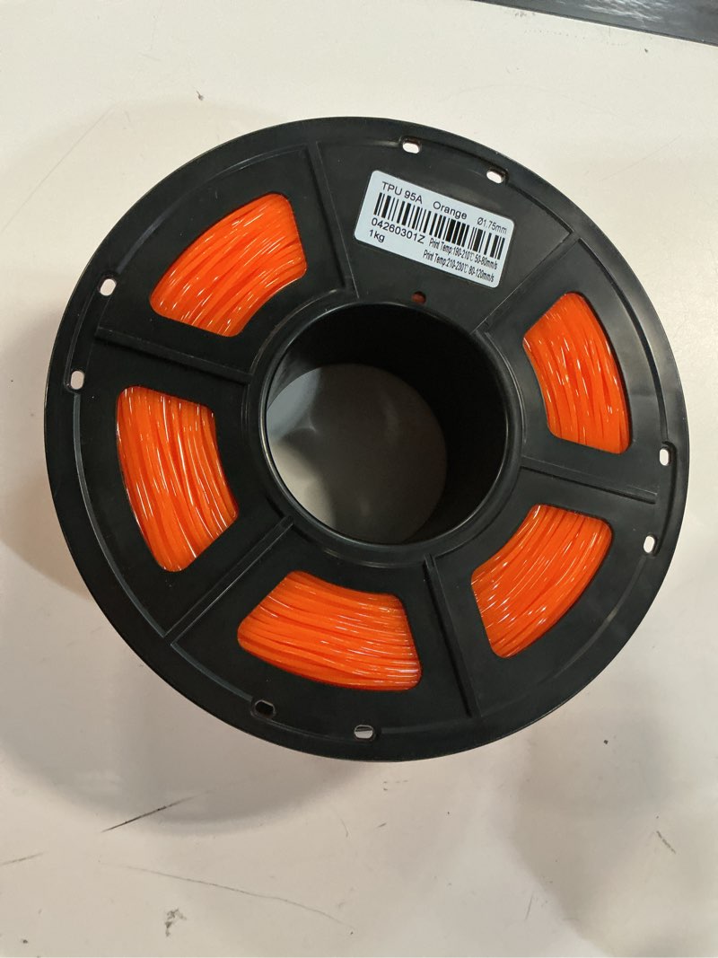 Condition photo showing Good Condition for flashforge pla flexible 1.75 mm 3d printer filament, 3d printing filaments 1kg spool-dimensional accuracy +/- 0.02mm, environmental friendliness, no smoke and no odor (orange, pla flexible)