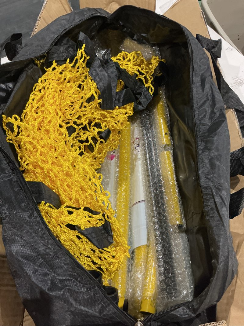 Condition photo showing Good Condition for portable soccer rebounder with carrying bag, dual-sided rebounder for solo passing, receiving, trapping practice - large & small rebound net, weather resistant