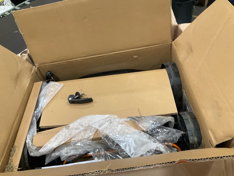 Condition photo showing As Is for worx 40v cordless lawn dethatcher, 2 in 1 dethatcher & scarifier with brushless motor, electric dethatcher removes deep thatch & improves grass health, 2 × 4.0 ah batteries & charger included, wg855