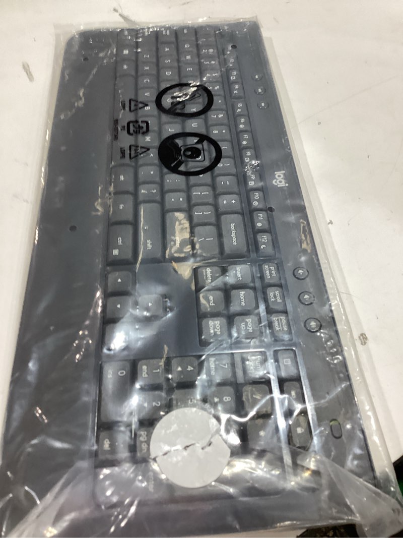 Condition photo showing As Is for logitech mk540 advanced wireless keyboard and mouse combo for windows, 2.4 ghz unifying usb-receiver, multimedia hotkeys, 3-year battery life, for pc, laptop 2024 model