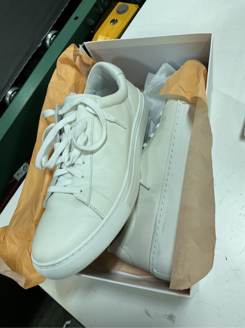 Condition photo showing As Is for quince italian leather everyday sneaker, 9, white