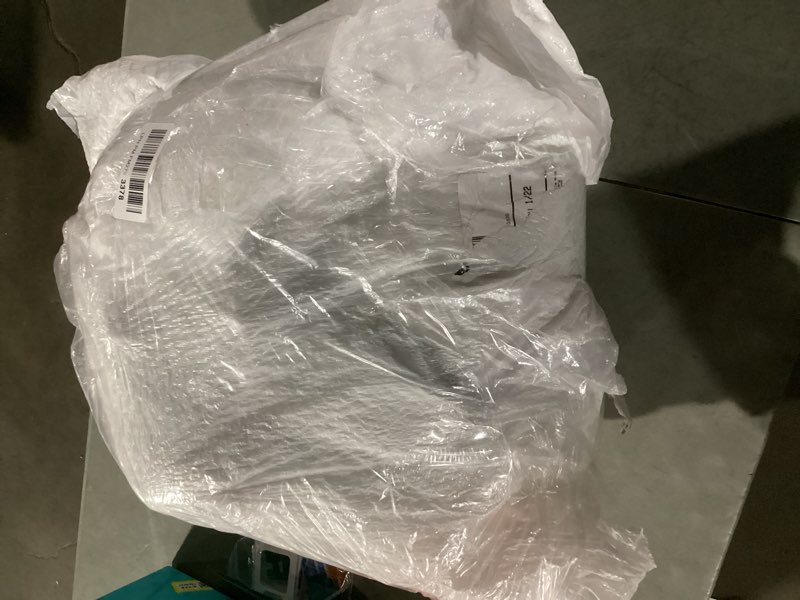 Condition photo showing As Is for FJZFING White Round Rug Ultra-Soft Plush Modern 6x6 Circle Area Rug for Kid's Bedroom, Fluffy Shag Circular Rug for Nursery Room, Non-Slip Home Decor Cute White Carpet for Teen's Room 6x6 Feet White