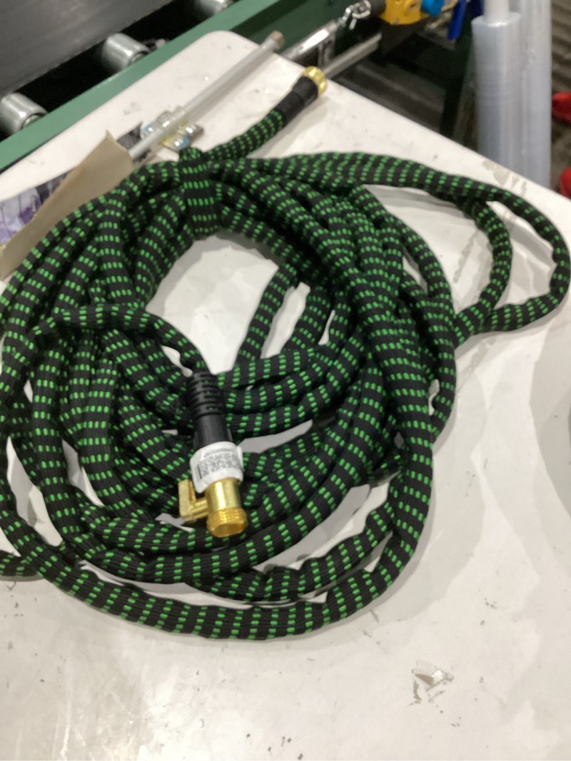 Condition photo showing As Is for flex-able hose xtreme 1-in x 50-ft kink free woven green hose