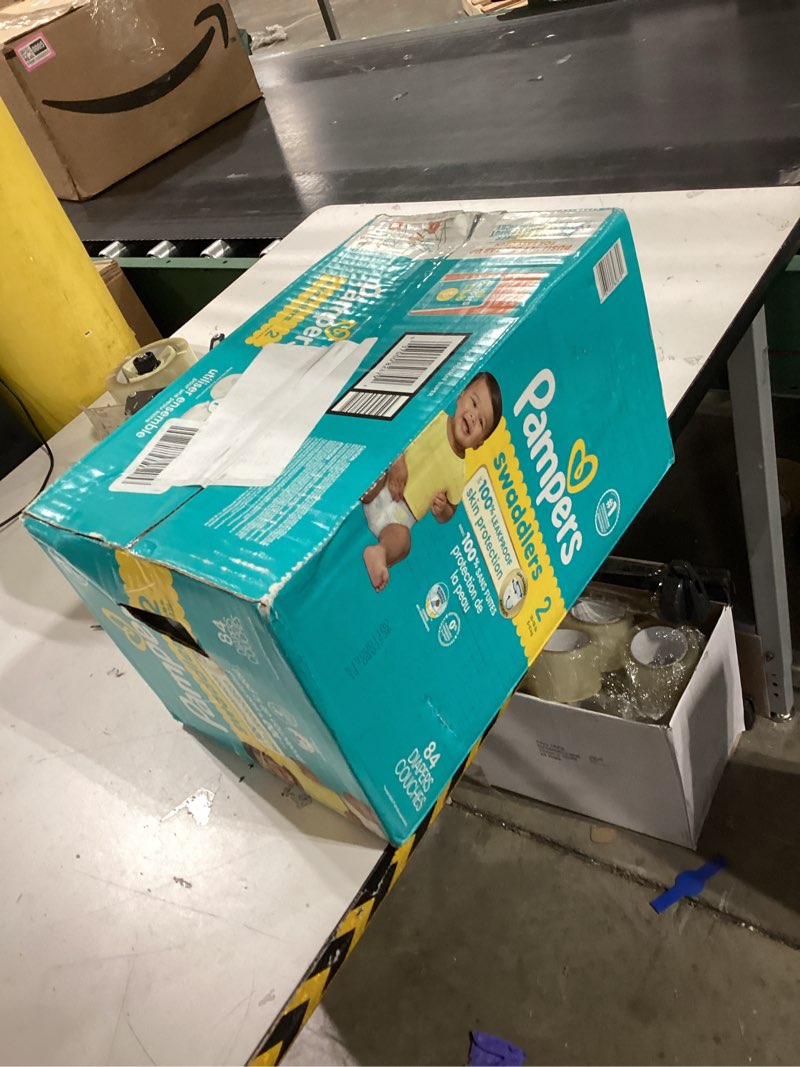 Condition photo showing New/Like New for Pampers Swaddlers Diapers, Size 2 (10-22 lbs), 84 Count, Absorbent, Keeps Baby Dry and Comfortable, Skin Safe Disposable Baby Diaper (Packaging May Vary) Size 2 84