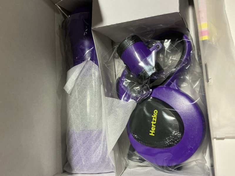 Condition photo showing Good Condition for Hertzko Heavy Duty Retractable Dog Leash with Built-in Poop Bag Holder + Water Dispenser/Bottle - Purple & Black, 16 Ft, Small, Medium & Large Dogs Up to 110lbs, Heavy Duty Purple Leash w/Thick Rope Leash w/ Poop Bag Holder + 2 in 1 Travel Bottle