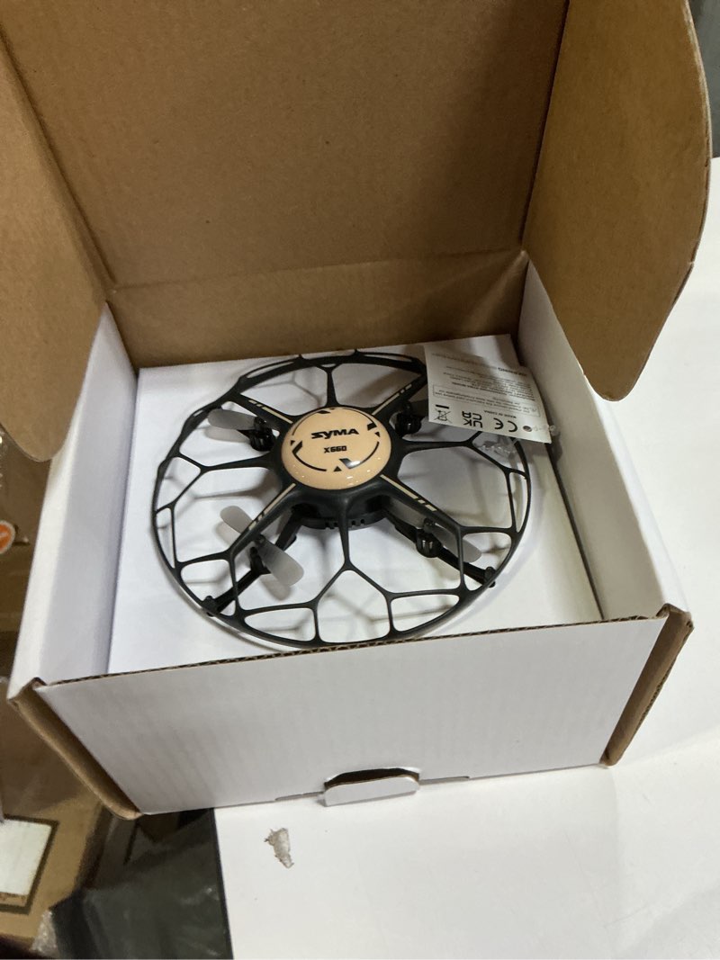 Condition photo showing Good Condition for SYMA Drone for Kids with 6-Color LED Light, X660 Mini Drone with 3D Flip, Rotary Ascent, Headless Mode, Speed Switch and Full Protection RC Toys Gifts for Beginners Adults Black