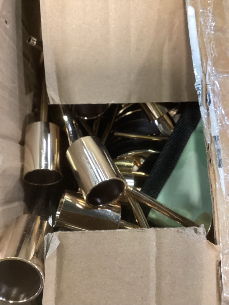 Condition photo showing As Is for Sieral Candle Holders Bulk Taper Candlesticks Holders Set Modern Decorative Metal Candelabras for Wedding Anniversary Home Dinning Table Centerpiece Xmas Party Decor(Gold,48 Pcs)
