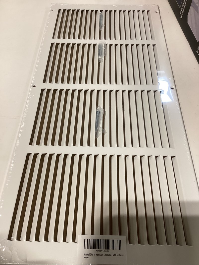24"W x 10"H [Duct Opening Size] Steel Return Air Grille, Air Return Vent Cover for Ceiling and Sidewall - HVAC Air Vent Covers - [Outer Dimensions: 25.75"W x 11.75"H] 24"W x 10"H [Duct Opening]