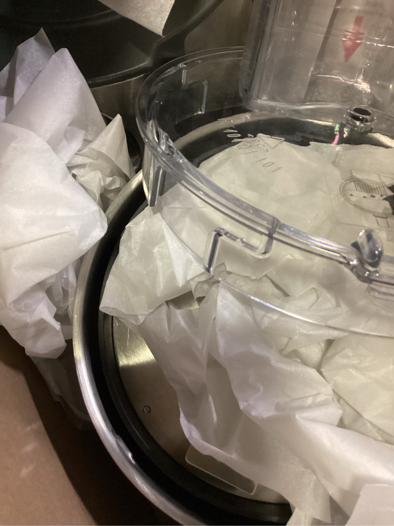 Condition photo showing As Is for anatole electric vegetable dicer stainless steel food processor 16-cup 300w commercial veggie chopper heavy duty fruits cutter with 1/4" 3/8" 1/2" blades auto discharge for carrot potato onion 3 dicing blades