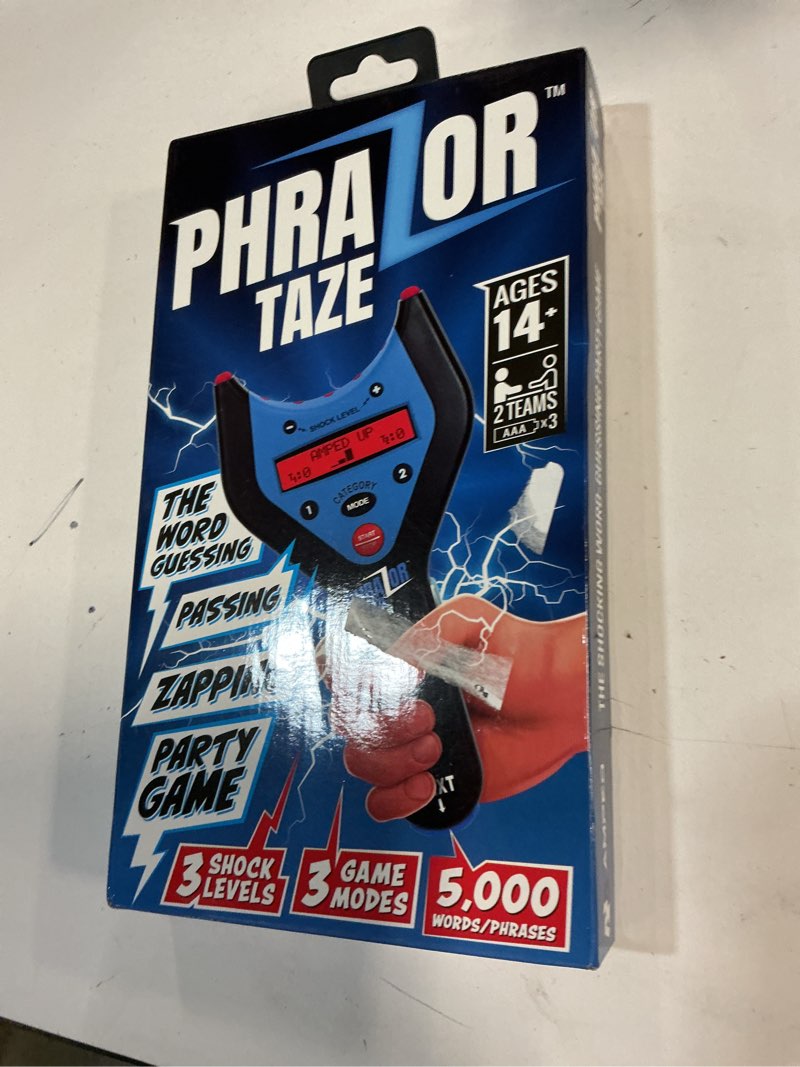 Condition photo showing New/Like New for PhraZor Taze – Shockingly Fun Word-Guessing Party Game with 3 Shock Levels, 3 Play Modes & Cheat Detector – 5,000+ Words, Multiplayer for Teens & Adults and Family Game Night