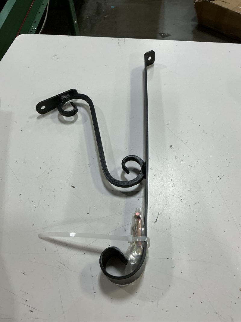 Condition photo showing Good Condition for 21.7" outdoor stair handrails,1-2 steps stairs rails-wall mounted wrought iron hand railing-staircase grab rail-heavy duty metal art handrail for outdoor steps-porch garage-anti-corrosion carbon steel 21.7in