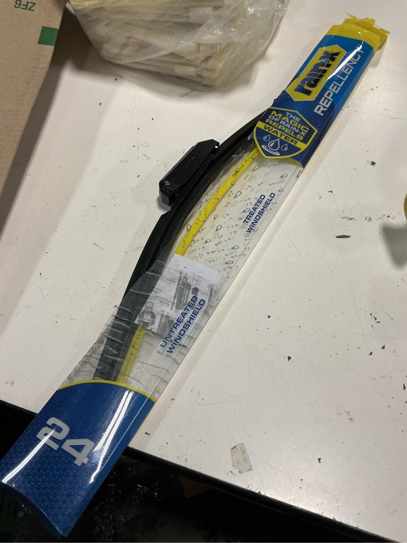 Condition photo showing As Is for rain-x 810324 repellency water repellent wiper blades, 24" windshield wiper, all weather streak-free for enhanced visibility w/water repellency formula [amazon exclusive] 24" water repellency
