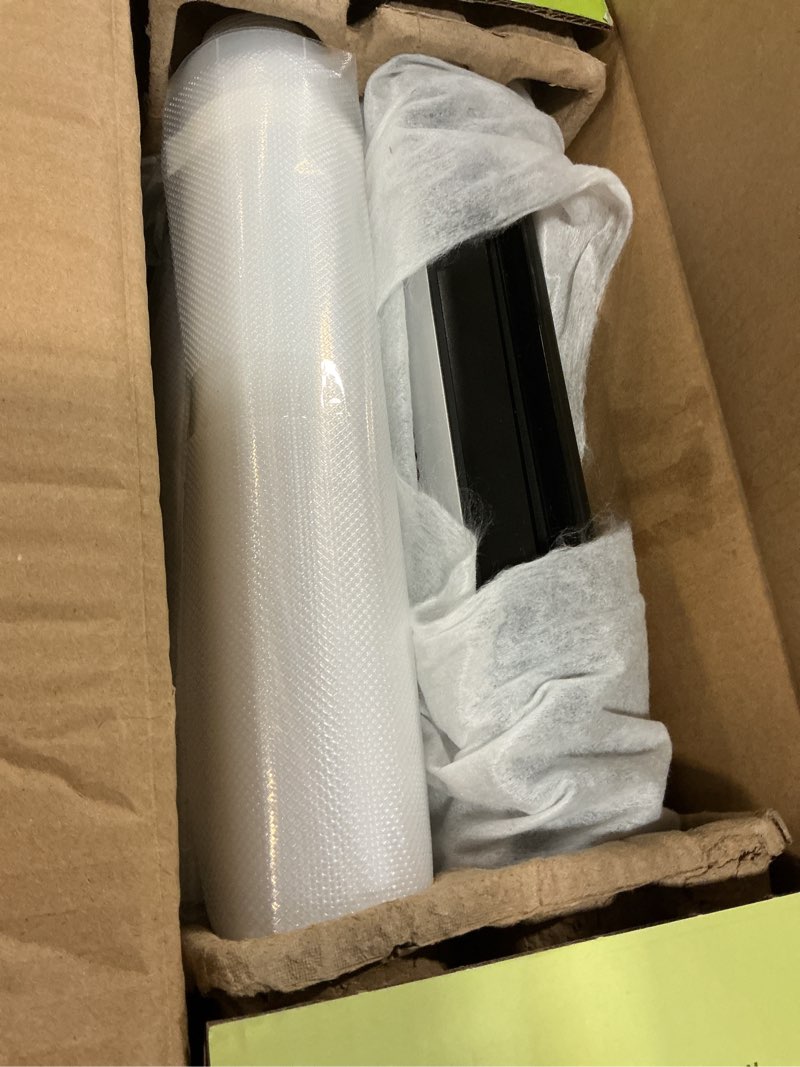 Condition photo showing As Is for foodsaver 14-piece starter kit with vacuum seal roll and bags