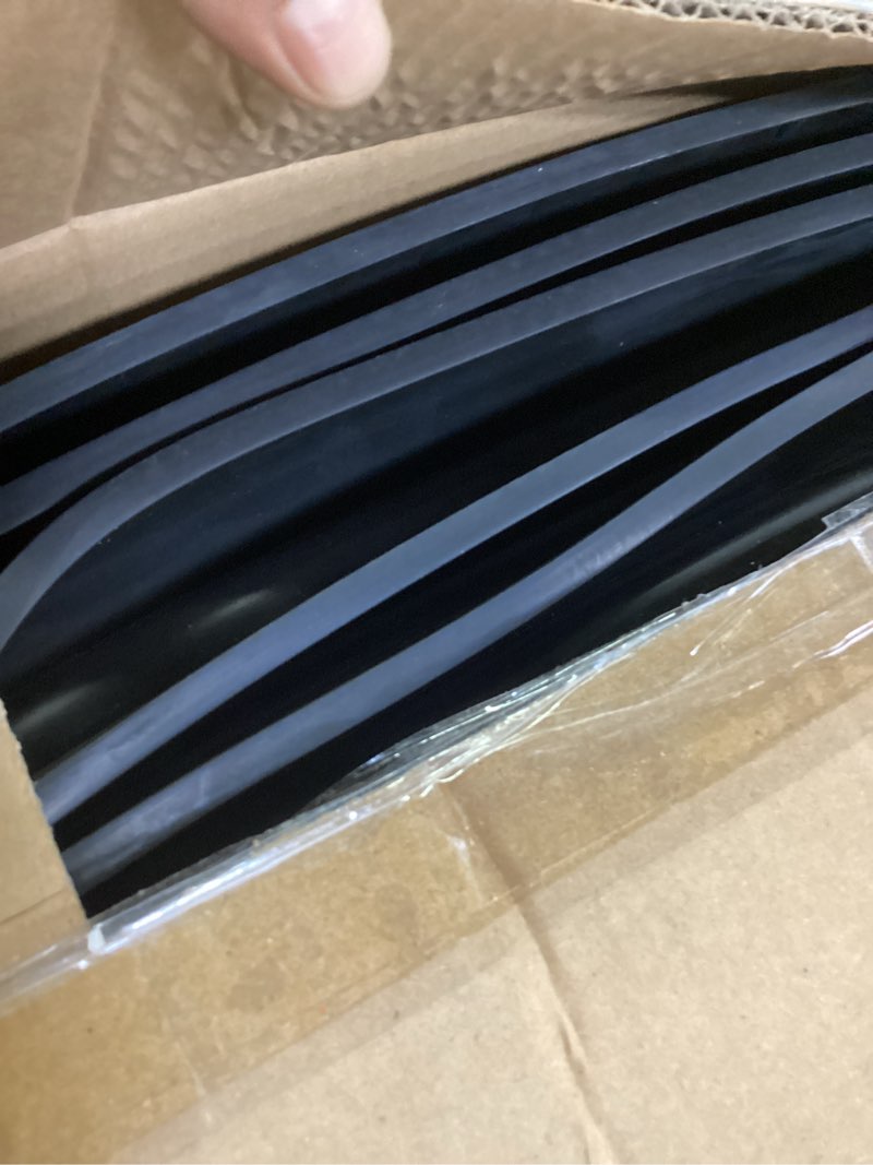 Condition photo showing New/Like New for garage door seals bottom rubber – 16.5ft epdm weatherproof seal with pre-drilled aluminum track retainer kit, fits 8-20ft doors, rodent proof, noise reducing (1.57" width, black) with aluminum track - 16.5 ft