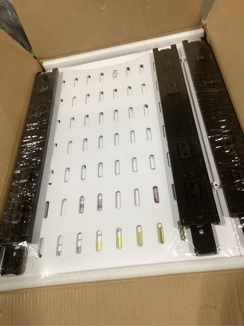 Condition photo showing New/Like New for 2 Pack Pull Out Cabinet Organizer Expandable Width(13"-21") and Depth(17"-24"), Slide Out Drawers With Raising Pad for Framed Cabinets, No Drill Roll Out Shelves for kitchen, Bathroom, White White 13"-21"W x 17"-24"D(2Pack)