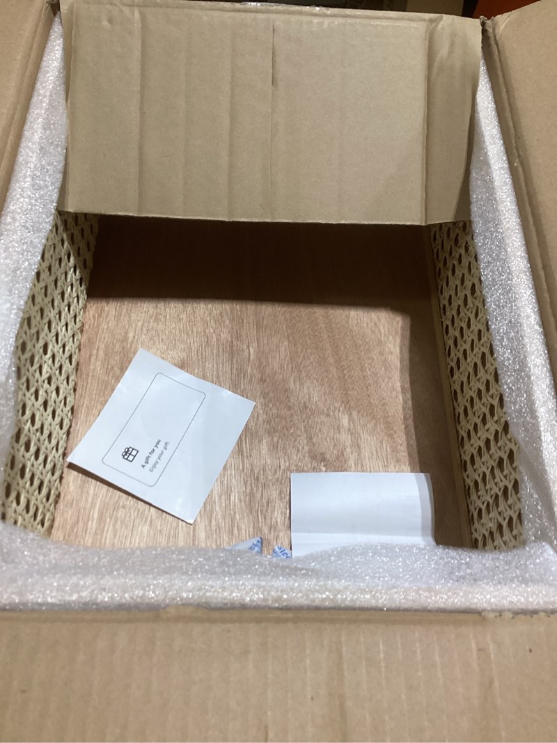 Condition photo showing Good Condition for mDesign Large Wooden Rectangular Organizer, Natural Cane Storage Bin with Built-In Handles for Kitchen, Pantry, or Cabinet, Multipurpose Organizing Bin, 6 Pack, Natural