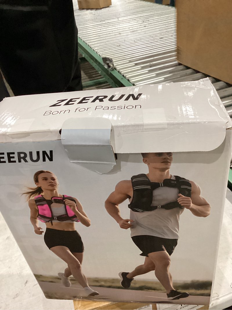 Condition photo showing New/Like New for Weighted Vest for Women & Men with Reflective Stripe and Adjustable Buckle, Comfortable & Durable Rucking Vest for Walking, Running & Strength Training 18 lb Black