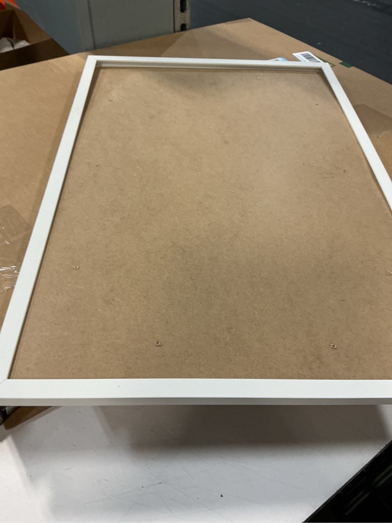 Condition photo showing As Is for (similar)(unknown size)upsimples picture frame, display pictures 5x7 with mat or without mat, wall hanging photo frame, white, 1 pack