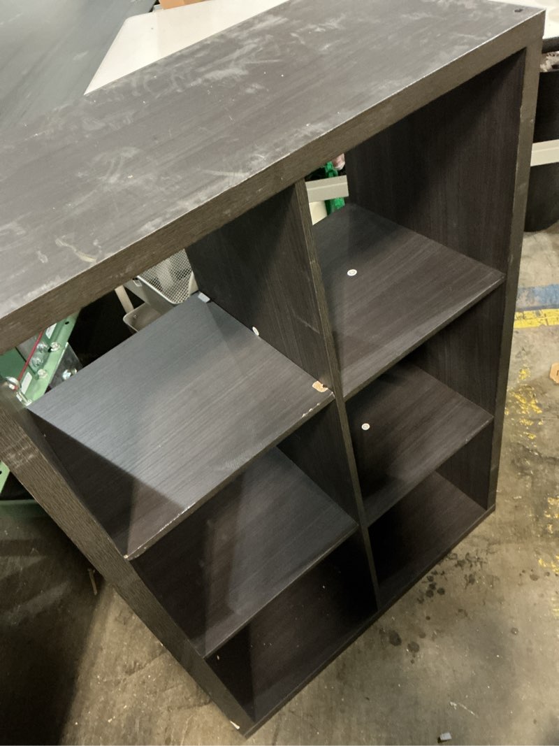 Condition photo showing As Is for better homes & gardens 6 cube storage organizer, charcoal