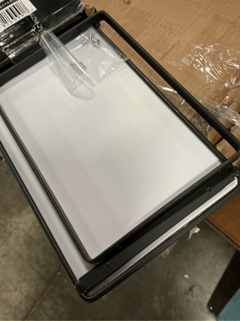 Condition photo showing As Is for over the sink shelf in matte black
