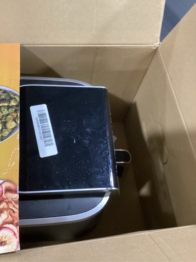 Condition photo showing As Is for Ninja | Air Fryer | 4-in-1 Pro Air Fry, Roast, Reheat, Dehydrate | 5QT Capacity fits up to 4lbs of French Fries | 400F Max Temp | Nonstick Basket & Crisper Plate | 120V | Grey | AF141 5 QT